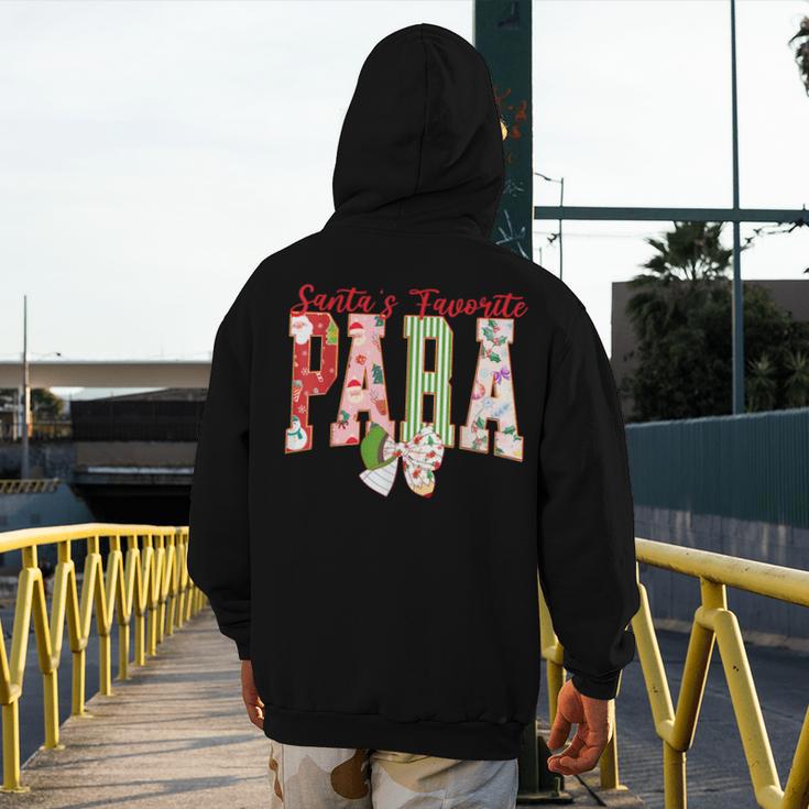 Cute Santas Favorite Para Christmas Paraprofessional Teacher Men's Hoodie Back Print, funny design Cute Santas Favorite Para Christmas Paraprofessional Teacher Men's Hoodie Back Print, funny design