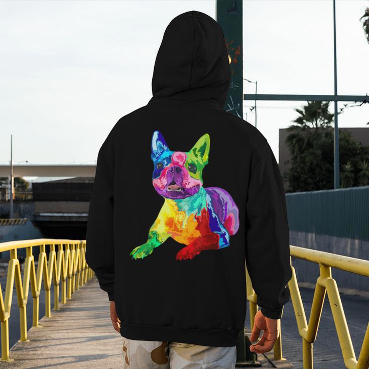 Dog Lover Boston Terrier Dog Colorful Boston Terrier Men Women Kids Men's Hoodie Back Print, funny design