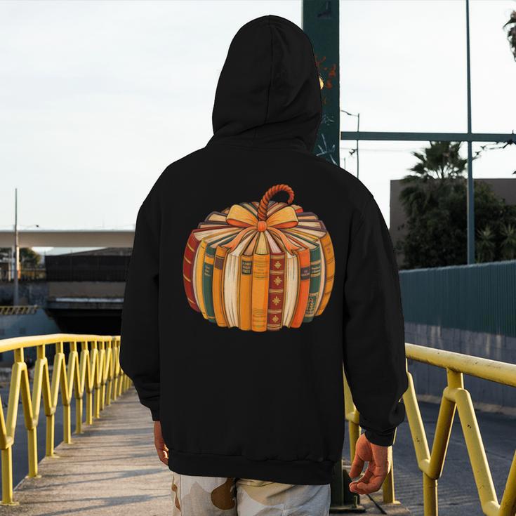 Fall Book Halloween Costume Autumn Pumpkin Teacher Kids Men's Hoodie Back Print, funny design Fall Book Halloween Costume Autumn Pumpkin Teacher Kids Men's Hoodie Back Print, funny design