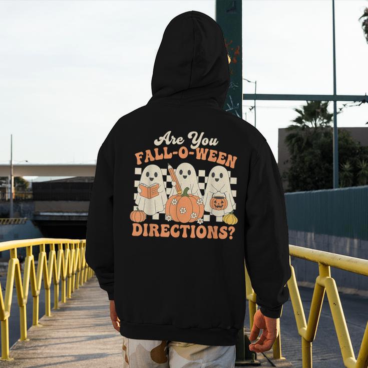 Are You Fall O Ween Directions Halloween Teacher Men's Hoodie Back Print, funny design Are You Fall O Ween Directions Halloween Teacher Men's Hoodie Back Print, funny design