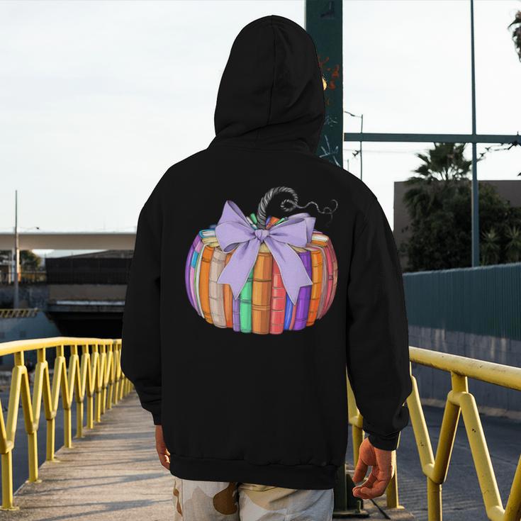 Fall Pumpkin Books Lover Halloween Teacher Teaching Staff Men's Hoodie Back Print, funny design Fall Pumpkin Books Lover Halloween Teacher Teaching Staff Men's Hoodie Back Print, funny design