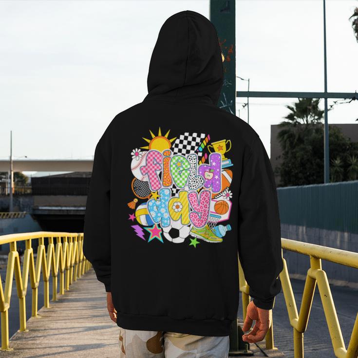 Field Day Fun Day Let The Games Begin Field Trip Teacher Kid Men's Hoodie Back Print, funny design