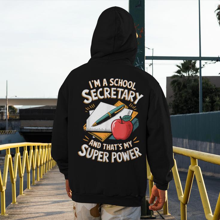 Front Office Teacher Admin Mother I'm A School Secretary Men's Hoodie Back Print, funny design