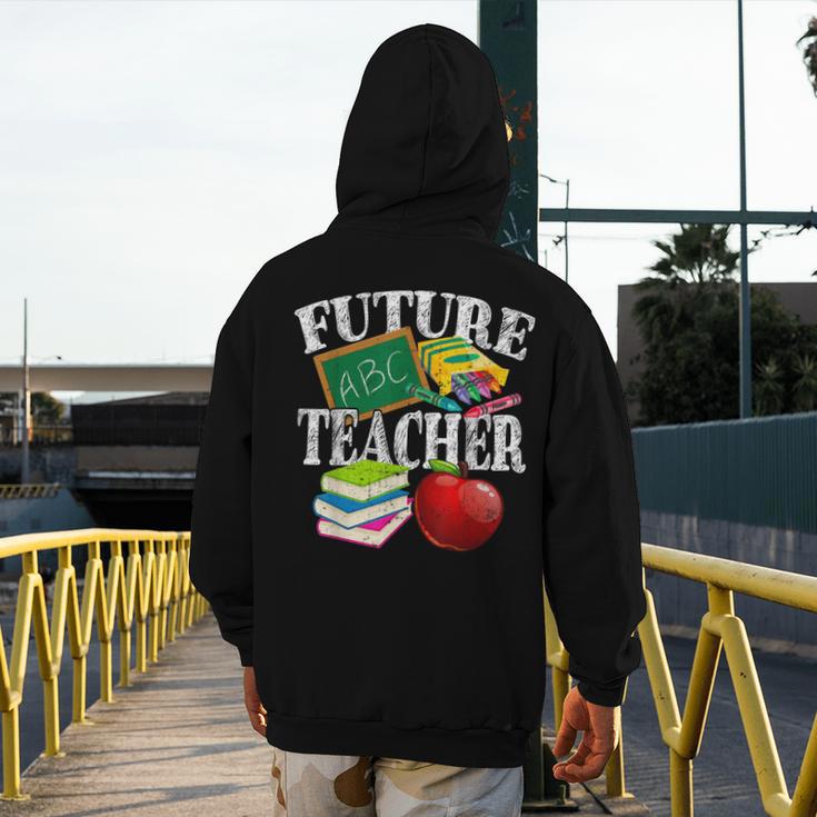 Future Teacher With Canyon And Book Teacher Men Women Girls Kids Men's Hoodie Back Print, Future Teacher Gifts, funny design
