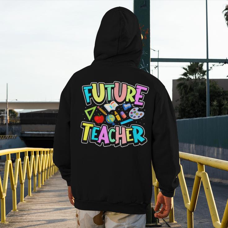 Future Teacher Kid's Career Men's Hoodie Back Print, Future Teacher Gifts, funny design