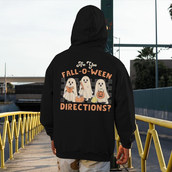 Ghost Are You Fall-O-Ween Directions Teacher Halloween Men's Hoodie Back Print, funny design Ghost Are You Fall-O-Ween Directions Teacher Halloween Men's Hoodie Back Print, funny design
