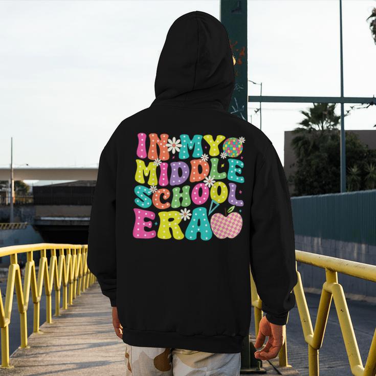 Groovy In My Middle School Era Back To School Teacher Men's Hoodie Back Print, Groovy Teacher Gifts, funny design