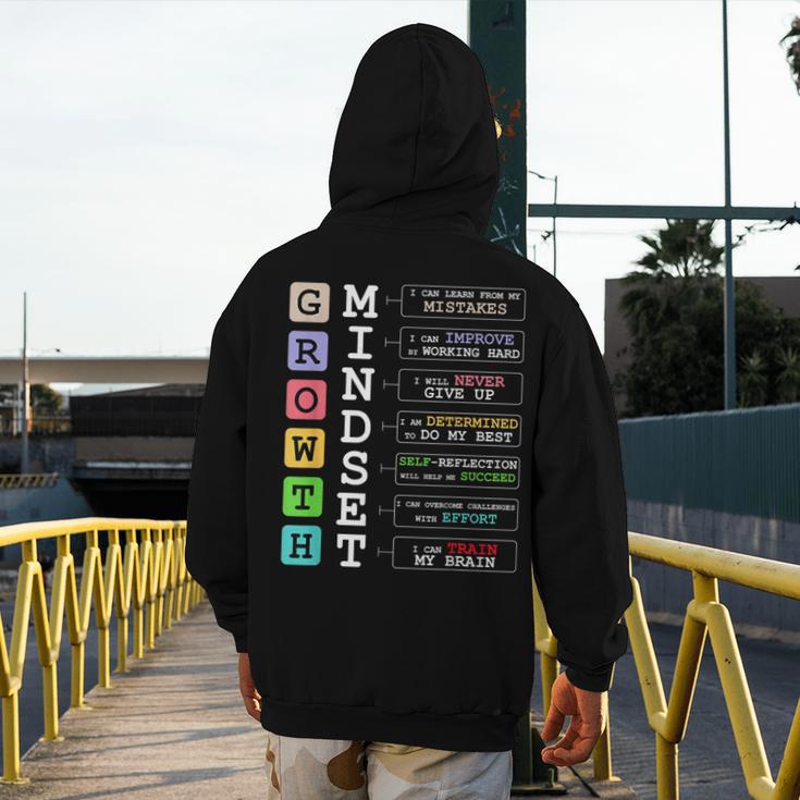 Growth Mindset Shirt Positive School Classroom Teacher Men's Hoodie Back Print, funny design