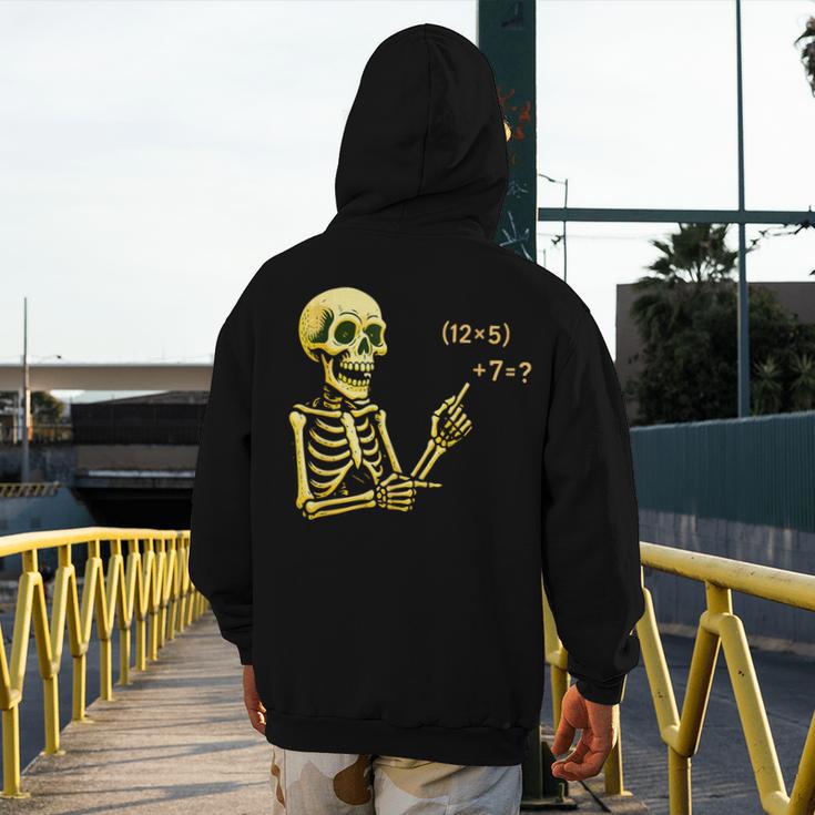 Halloween Teacher Six Seven 6 7 Skeleton Spooky Costume Men's Hoodie Back Print, funny design Halloween Teacher Six Seven 6 7 Skeleton Spooky Costume Men's Hoodie Back Print, funny design