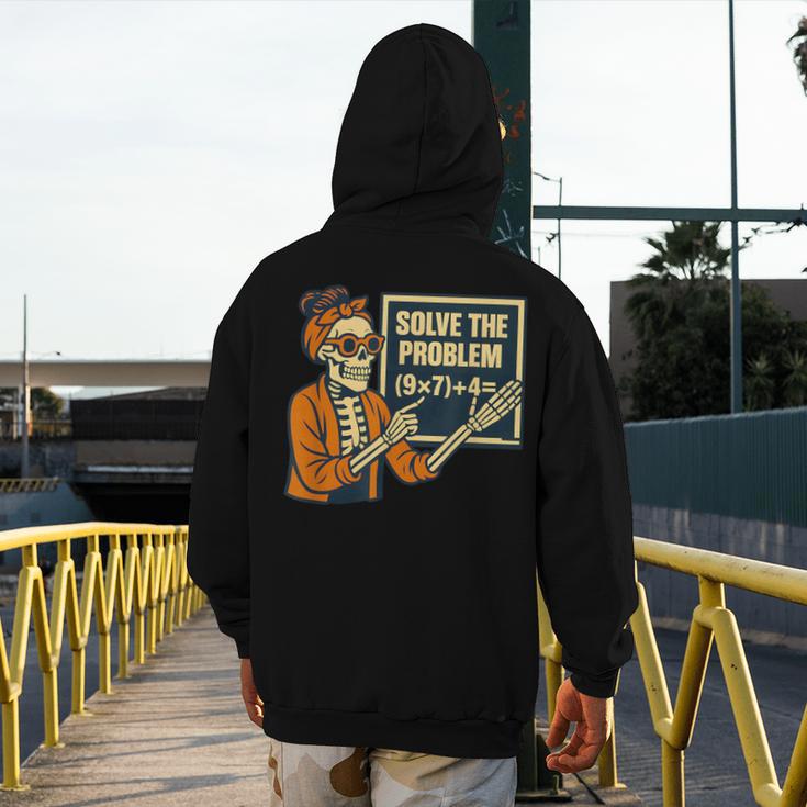 Halloween Teacher Six Seven Meme 6 7 Skeleton Spooky Costume Men's Hoodie Back Print, funny design Halloween Teacher Six Seven Meme 6 7 Skeleton Spooky Costume Men's Hoodie Back Print, funny design