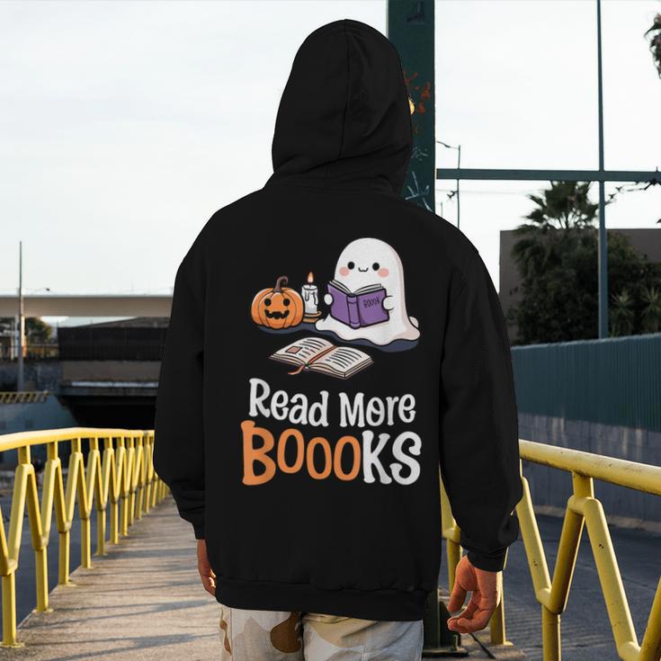 Halloween Teacher Women Cute Reading Ghost Read More Books Men's Hoodie Back Print, funny design Halloween Teacher Women Cute Reading Ghost Read More Books Men's Hoodie Back Print, funny design
