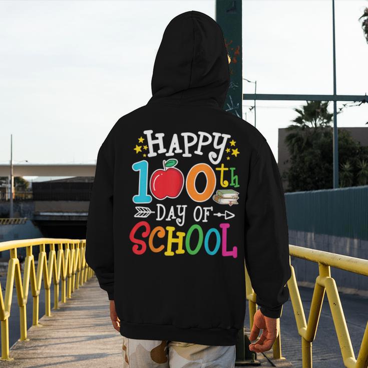 Happy 100th Day Of School Teachers 100 Days Of School Kids Men's Hoodie Back Print, funny design Happy 100th Day Of School Teachers 100 Days Of School Kids Men's Hoodie Back Print, funny design