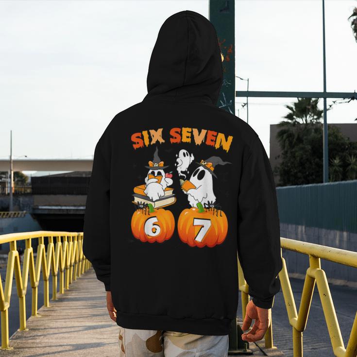 Haunted By 67 Boo Ghost Pumpkin Halloween Teacher Men's Hoodie Back Print, funny design Haunted By 67 Boo Ghost Pumpkin Halloween Teacher Men's Hoodie Back Print, funny design