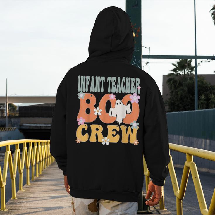 Infant Teacher Boo Crew Ghost Groovy Halloween For Women Men's Hoodie Back Print, Groovy Teacher Gifts, funny design