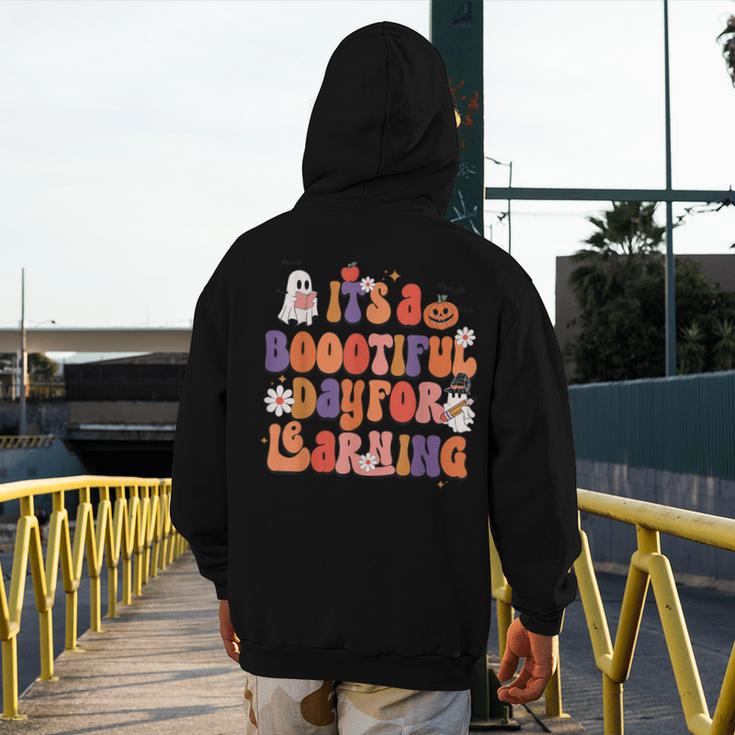 It's A Bootiful Day For Learning Cute Teacher Halloween Men's Hoodie Back Print, funny design It's A Bootiful Day For Learning Cute Teacher Halloween Men's Hoodie Back Print, funny design