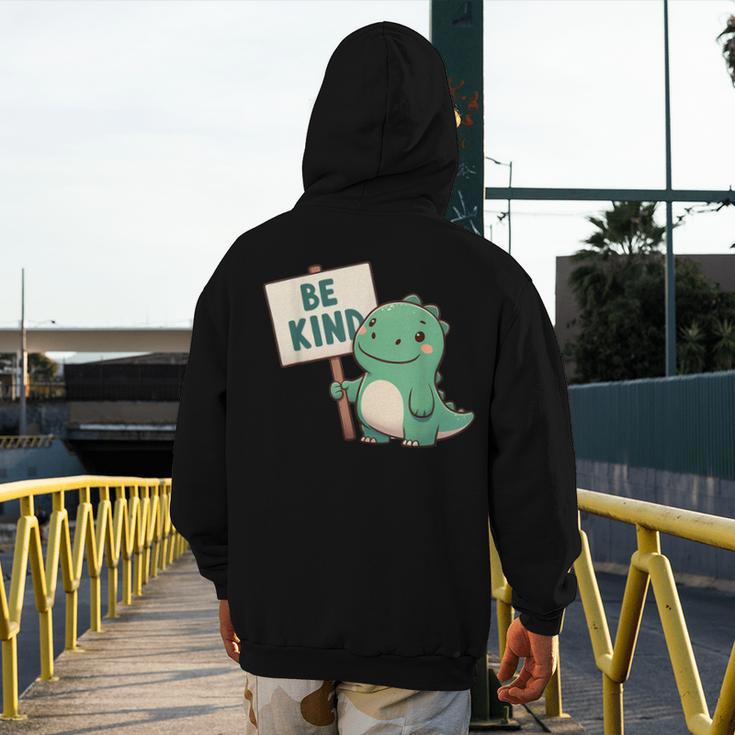 Be Kind Teacher Anti-Bullying Dino Kindness Women Men Boys Men's Hoodie Back Print, funny design