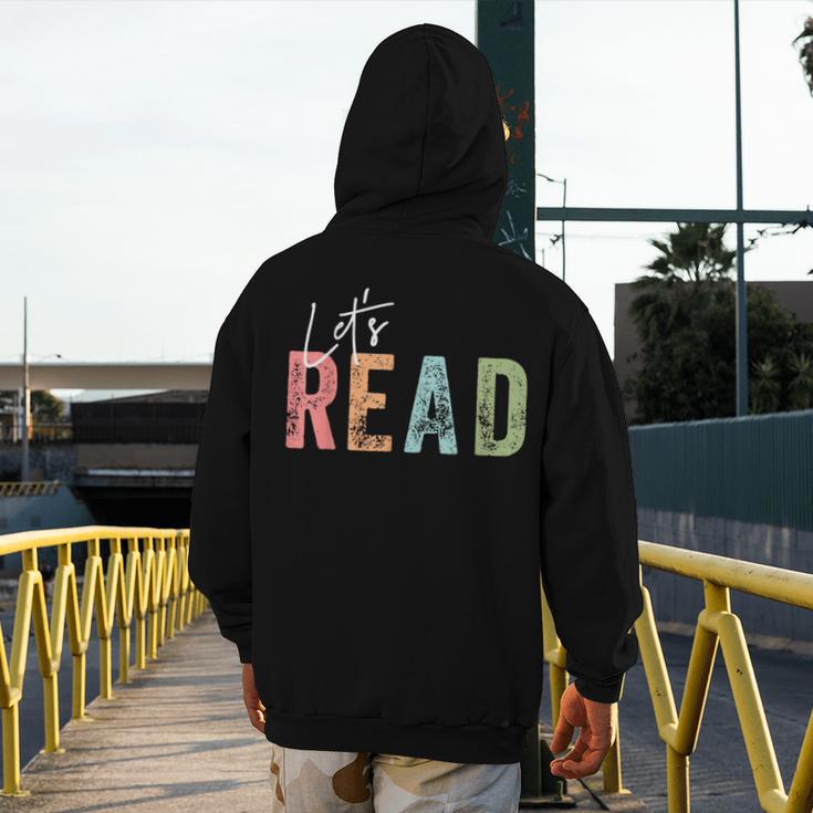 Let's Read Book Nerd Reading Book Lover Librarian Teacher Men's Hoodie Back Print, funny design Let's Read Book Nerd Reading Book Lover Librarian Teacher Men's Hoodie Back Print, funny design