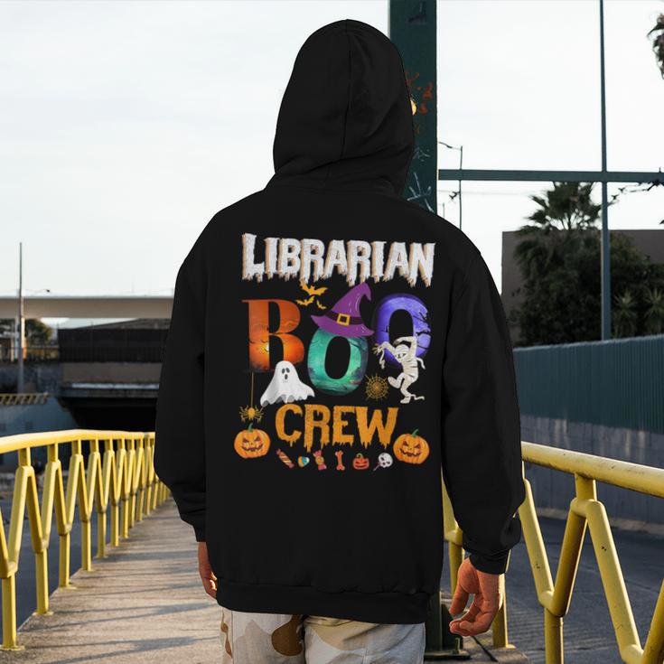 Librarian Boo Crew Teacher Student Halloween Costume Men's Hoodie Back Print, funny design Librarian Boo Crew Teacher Student Halloween Costume Men's Hoodie Back Print, funny design