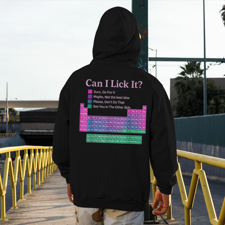 Can I Lick It Periodic Table Teacher Student Kids Men's Hoodie Back Print, funny design Can I Lick It Periodic Table Teacher Student Kids Men's Hoodie Back Print, funny design
