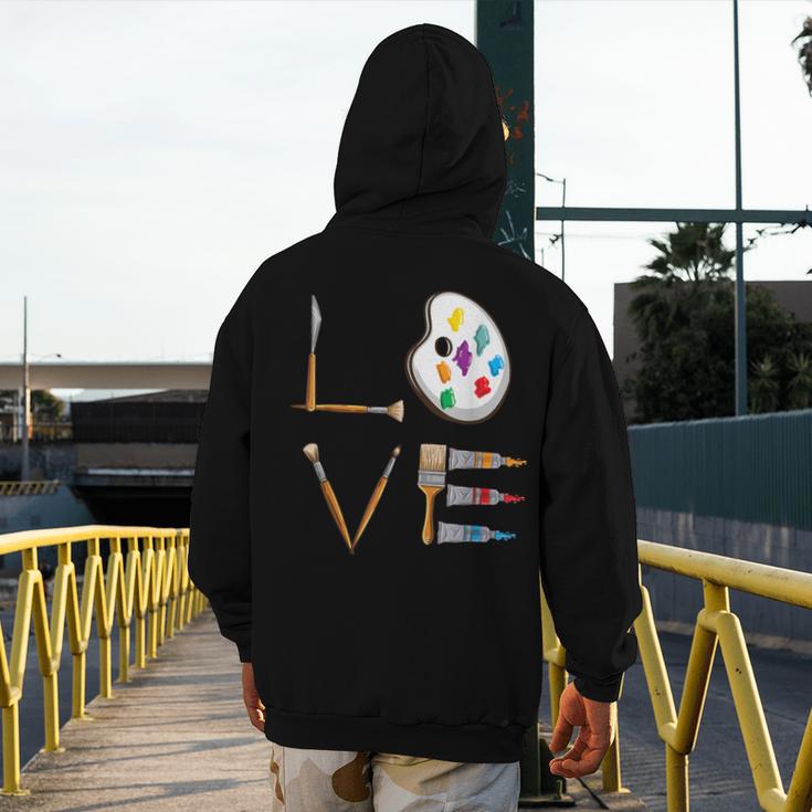 Love Art For Artist Art Teacher Men's Hoodie Back Print, funny design Love Art For Artist Art Teacher Men's Hoodie Back Print, funny design