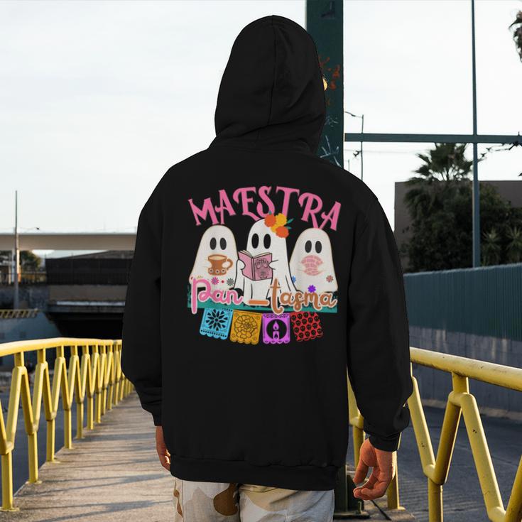 Maestra Pantasmas Conchas Teacher Mexican Halloween Men's Hoodie Back Print, funny design