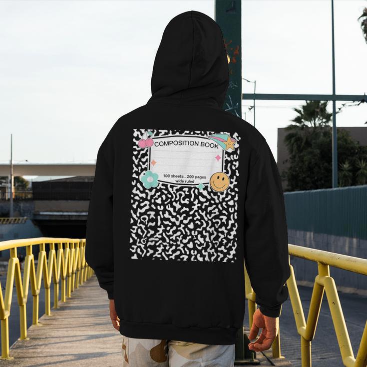 Matching Group Halloween Teacher Composition Book Notebook Men's Hoodie Back Print, funny design Matching Group Halloween Teacher Composition Book Notebook Men's Hoodie Back Print, funny design