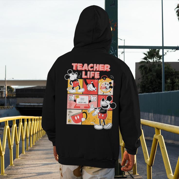 Mickey Mouse Teacher Life Men's Hoodie Back Print, funny design Mickey Mouse Teacher Life Men's Hoodie Back Print, funny design