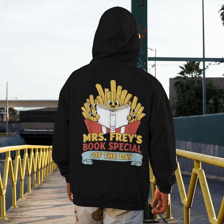 Mrs Frey Book Special Reading Elementary Teacher Men's Hoodie Back Print, funny design Mrs Frey Book Special Reading Elementary Teacher Men's Hoodie Back Print, funny design