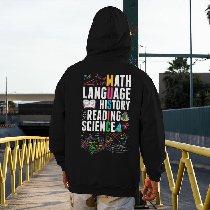 Music Teacher Music Math Language History Reading Science Men's Hoodie Back Print, History Teacher Gifts, Science Teacher Gifts, funny design Music Teacher Music Math Language History Reading Science Men's Hoodie Back Print, History Teacher Gifts, Science Teacher Gifts, funny design