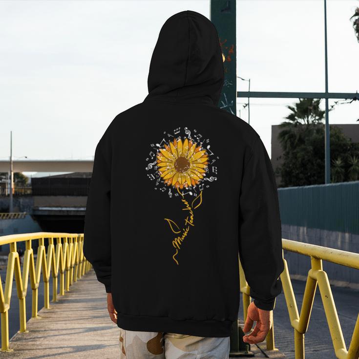 Music Teacher Shirt Sunflower Music Notes Musician Singer Men's Hoodie Back Print, funny design Music Teacher Shirt Sunflower Music Notes Musician Singer Men's Hoodie Back Print, funny design