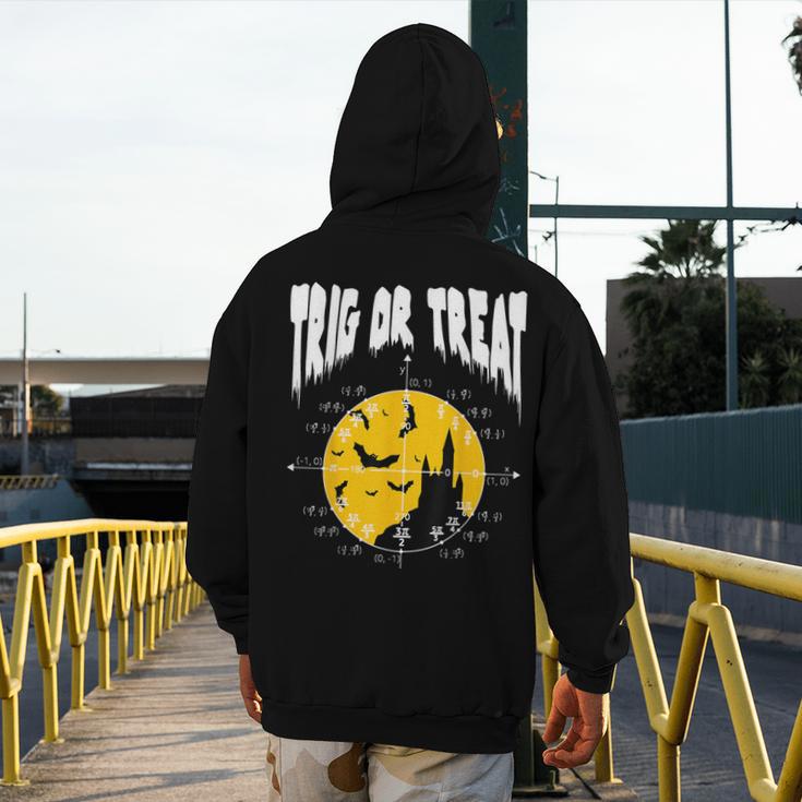 Nerdy Trig Or Treat Halloween Costume Math Teacher Men's Hoodie Back Print, funny design Nerdy Trig Or Treat Halloween Costume Math Teacher Men's Hoodie Back Print, funny design