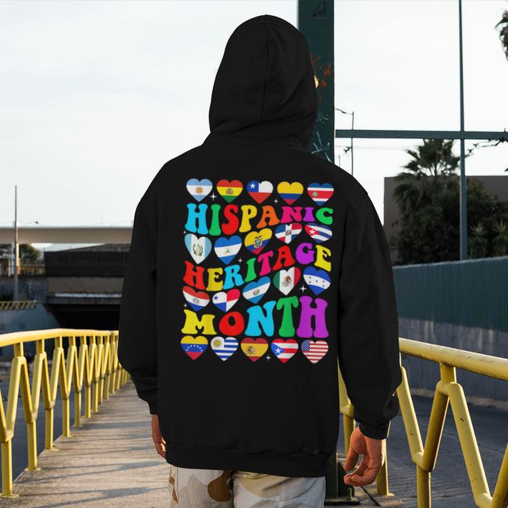 Hispanic Heritage Month 2025 Latino Puerto Rico Teacher Kids Men's Hoodie Back Print, funny design Hispanic Heritage Month 2025 Latino Puerto Rico Teacher Kids Men's Hoodie Back Print, funny design