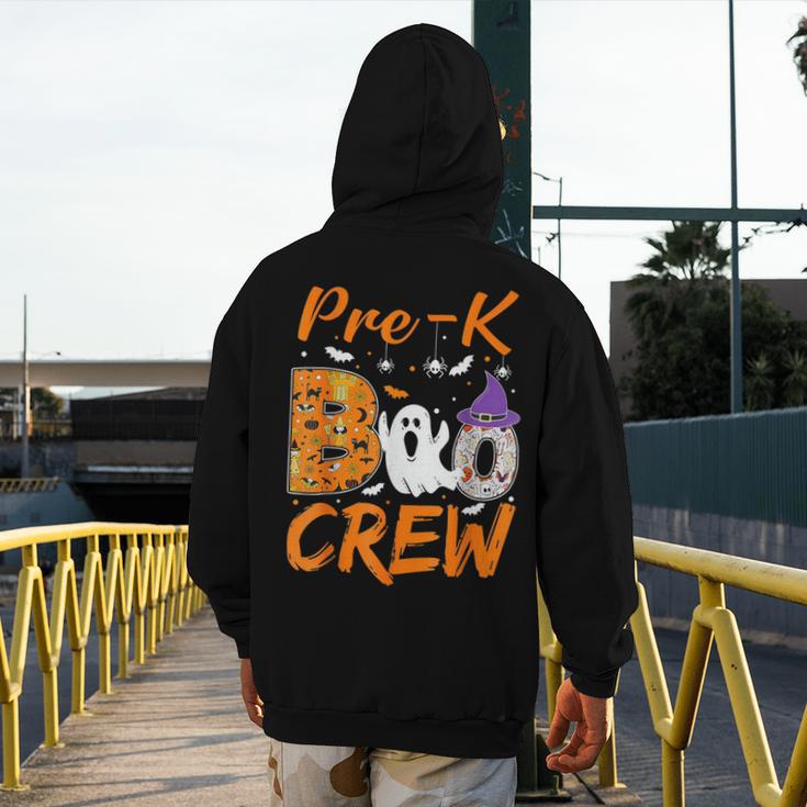 Pre K Boo Crew Teacher Student Halloween Pre Kindergarten Men's Hoodie Back Print, funny design