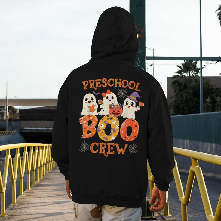 Preschool Boo Crew Halloween Costume For Teacher Kids Men's Hoodie Back Print, funny design Preschool Boo Crew Halloween Costume For Teacher Kids Men's Hoodie Back Print, funny design