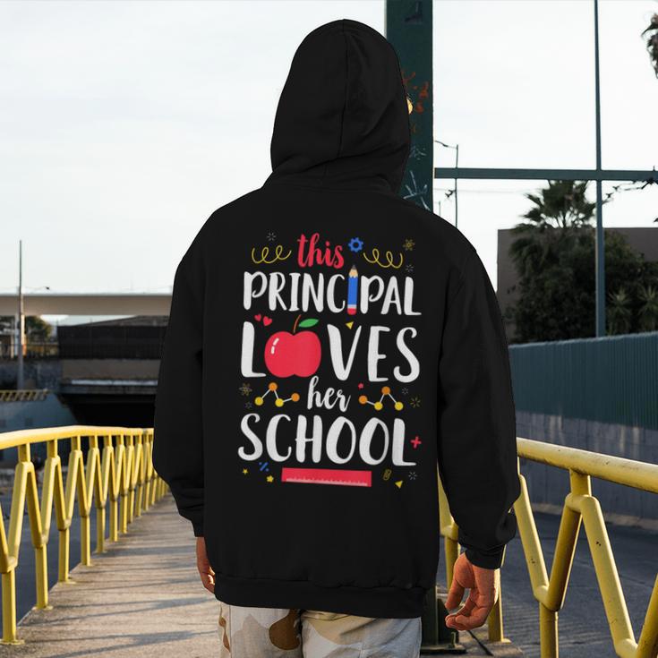 This Principal Loves Her School Teacher Appreciation Men's Hoodie Back Print, funny design This Principal Loves Her School Teacher Appreciation Men's Hoodie Back Print, funny design