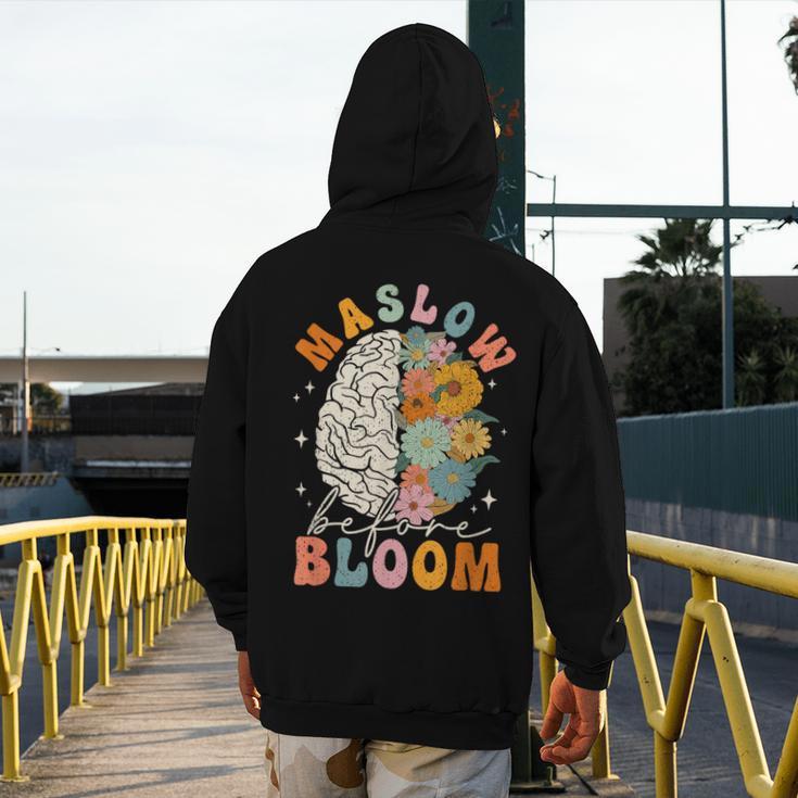 Psychologist Maslow Before Bloom Sped Teacher Classroom Men's Hoodie Back Print, funny design Psychologist Maslow Before Bloom Sped Teacher Classroom Men's Hoodie Back Print, funny design