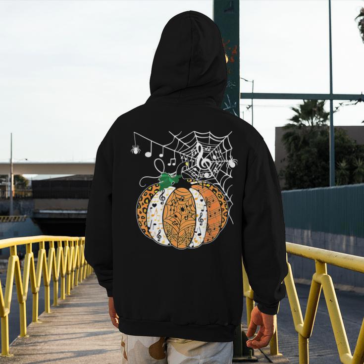 Pumpkin Music Teacher Halloween Fall Music Notes Autumn Men's Hoodie Back Print, funny design Pumpkin Music Teacher Halloween Fall Music Notes Autumn Men's Hoodie Back Print, funny design