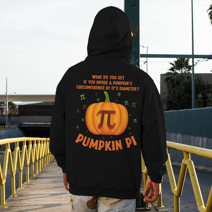 Pumpkin Pie Pi Math Teacher Shirt Halloween Men Adult Men's Hoodie Back Print, funny design