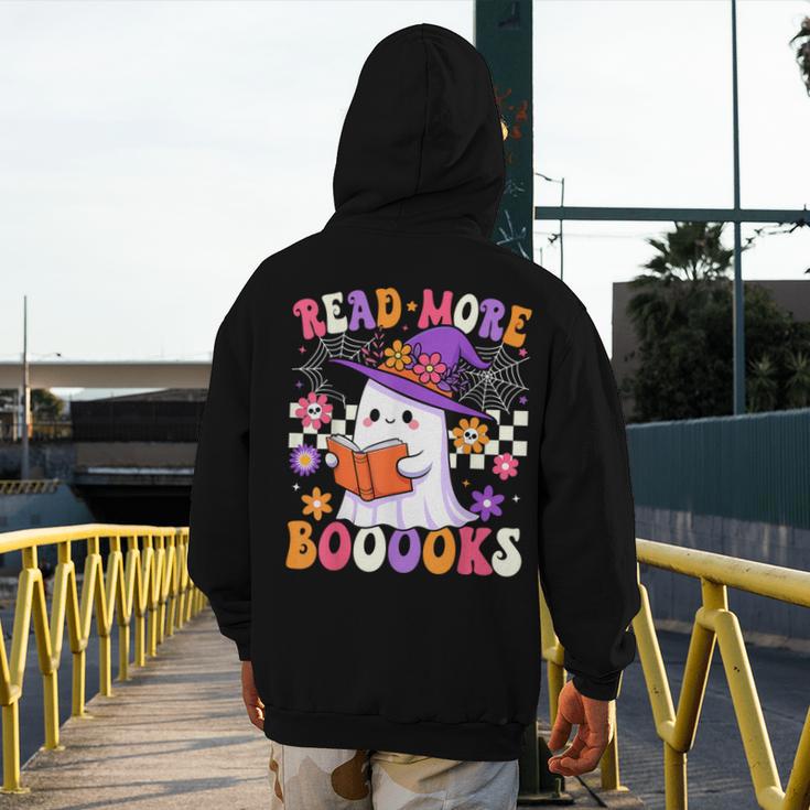 Read More Books Ghost Reading Book Teacher Halloween Men's Hoodie Back Print, funny design