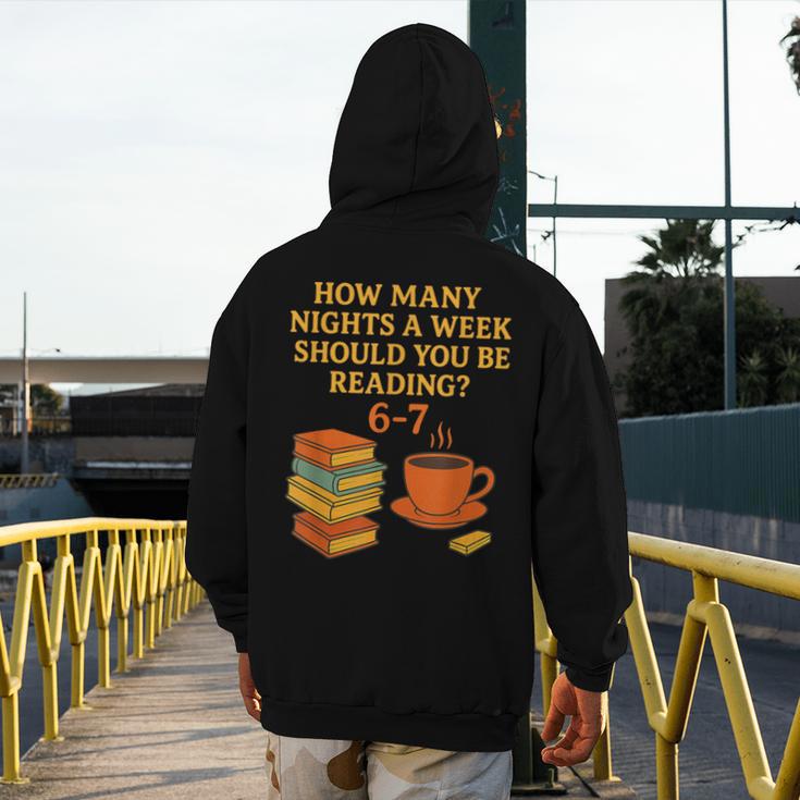 Reading 67 Meme English Teacher 6 7 Book Lover Humor Men's Hoodie Back Print, English Teacher Gifts, funny design