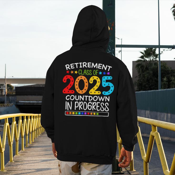 Retirement Class Of 2025 Teacher Countdown Loading Teacher Men's Hoodie Back Print, funny design Retirement Class Of 2025 Teacher Countdown Loading Teacher Men's Hoodie Back Print, funny design