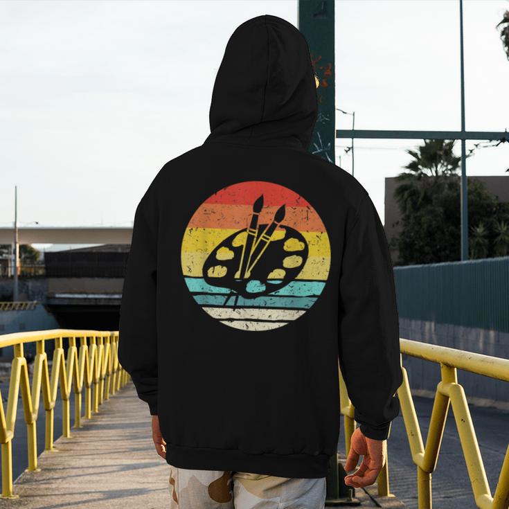 Retro Vintage Paint Palette Costume Artist Art Teacher Men Women Men's Hoodie Back Print, funny design Retro Vintage Paint Palette Costume Artist Art Teacher Men Women Men's Hoodie Back Print, funny design