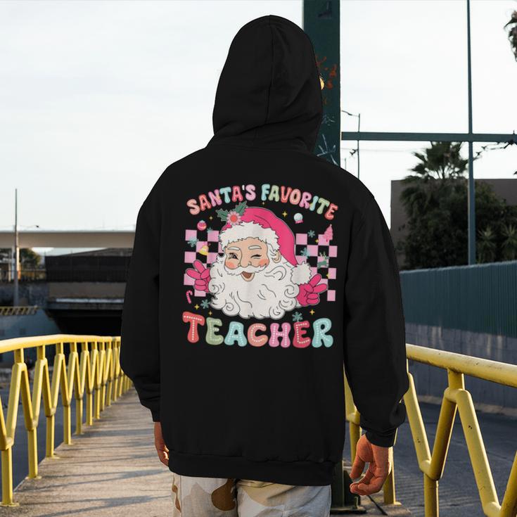 Santa Favorite Teacher Shirt Teacher Christmas Men's Hoodie Back Print, funny design Santa Favorite Teacher Shirt Teacher Christmas Men's Hoodie Back Print, funny design
