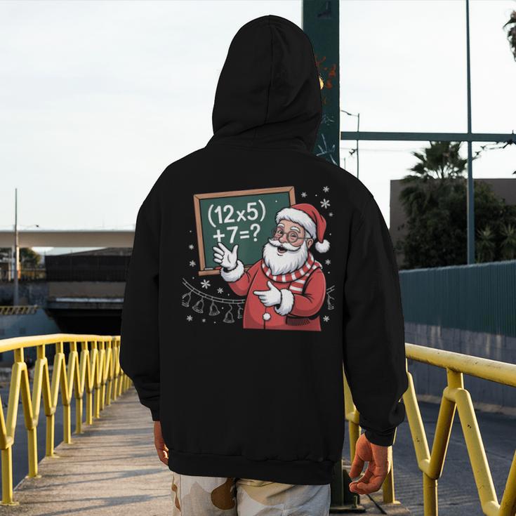 Santa Teacher 67 Math Christmas Xmas Holiday Number 67 Men's Hoodie Back Print, funny design Santa Teacher 67 Math Christmas Xmas Holiday Number 67 Men's Hoodie Back Print, funny design