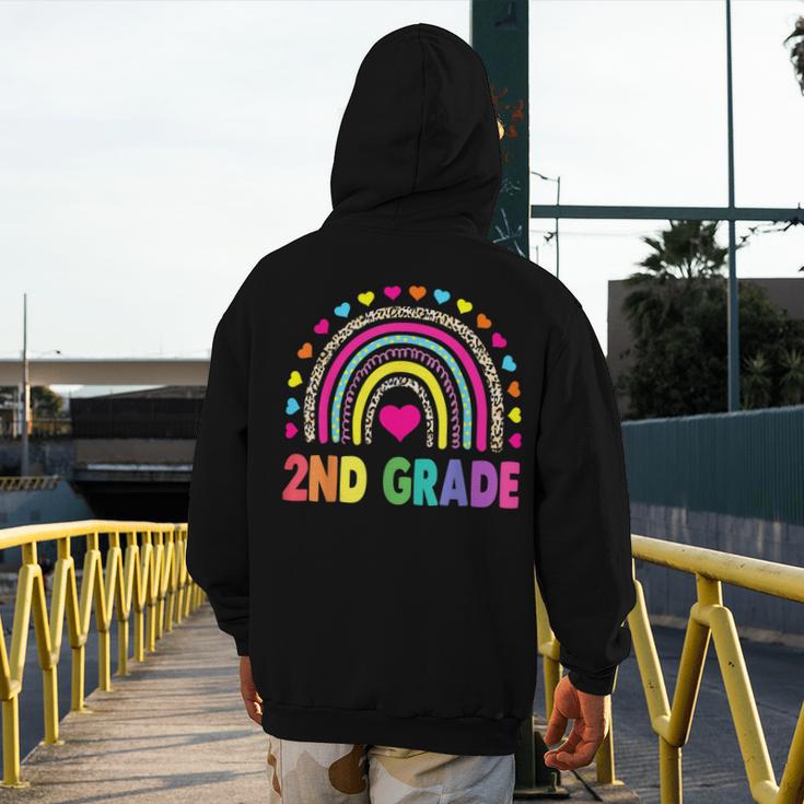 Second Grade Rainbow Girls Boys Teacher Team 2nd Grade Squad Men's Hoodie Back Print, 2nd Grade Teacher Gifts, funny design Second Grade Rainbow Girls Boys Teacher Team 2nd Grade Squad Men's Hoodie Back Print, 2nd Grade Teacher Gifts, funny design
