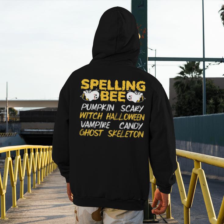 Spelling Bee Costume For a Halloween Teacher Pun Women Men's Hoodie Back Print, funny design