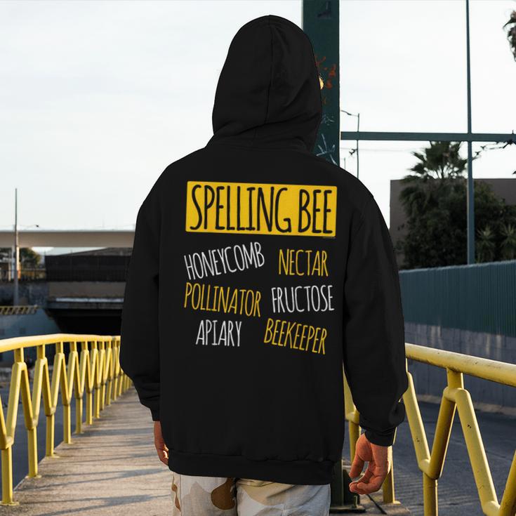 Spelling Bee Halloween Pun Costume Beekeeper Teacher Men's Hoodie Back Print, funny design