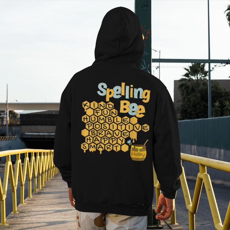 Spelling Bee Kind Positive Kindness Women Teacher Men's Hoodie Back Print, funny design Spelling Bee Kind Positive Kindness Women Teacher Men's Hoodie Back Print, funny design
