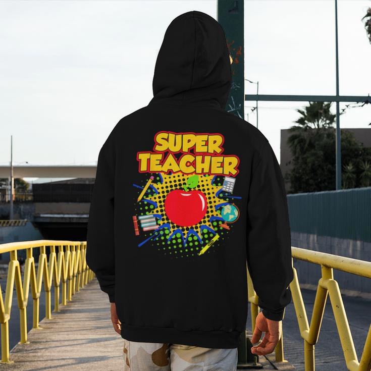 Superhero Teacher Appreciation Teaching Tee Men's Hoodie Back Print, funny design Superhero Teacher Appreciation Teaching Tee Men's Hoodie Back Print, funny design