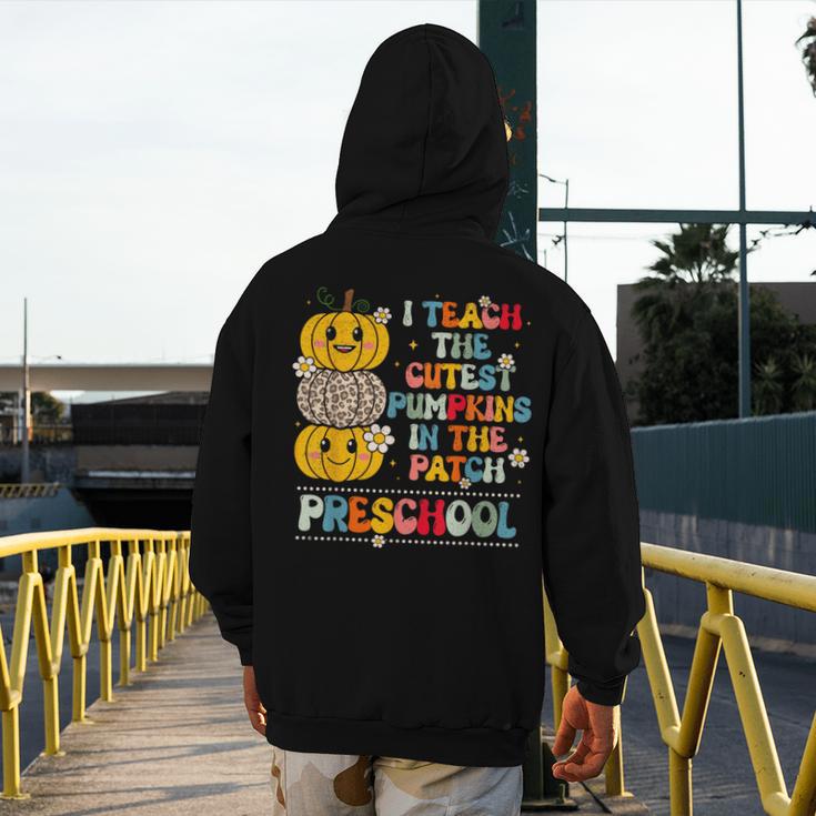 I Teach The Cutest Pumpkins Preschool Teacher Halloween Men's Hoodie Back Print, funny design I Teach The Cutest Pumpkins Preschool Teacher Halloween Men's Hoodie Back Print, funny design